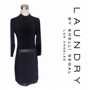 Laundry by Shelli Segal Long Sleeve Black Dress